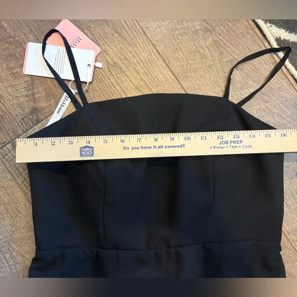 JJ’s House Black Formal Maxi Dress Size 12 NWT Adjustable Straps - Picture 9 of 16